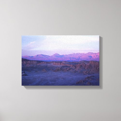 Sunset on Moon Valley _ Chile Canvas Print