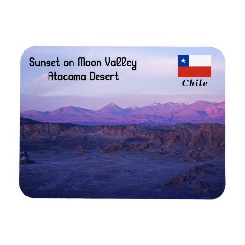 Sunset on Moon Valley _ Chile Magnet