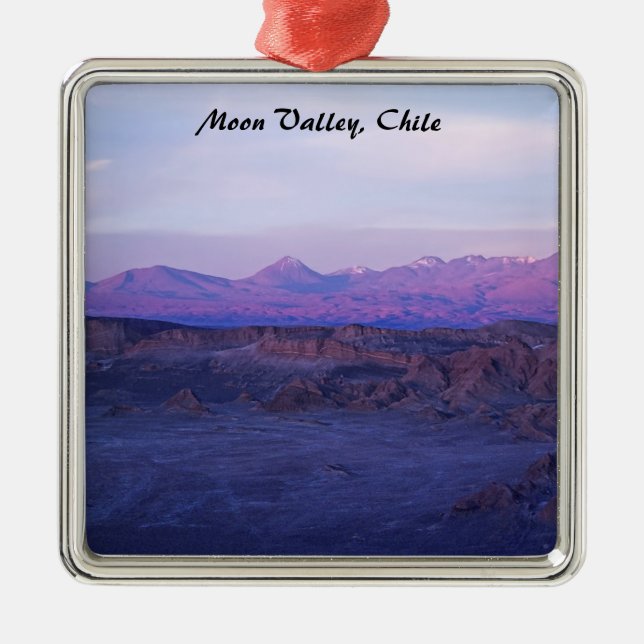 Sunset on Moon Valley - Chile Metal Ornament (Front)