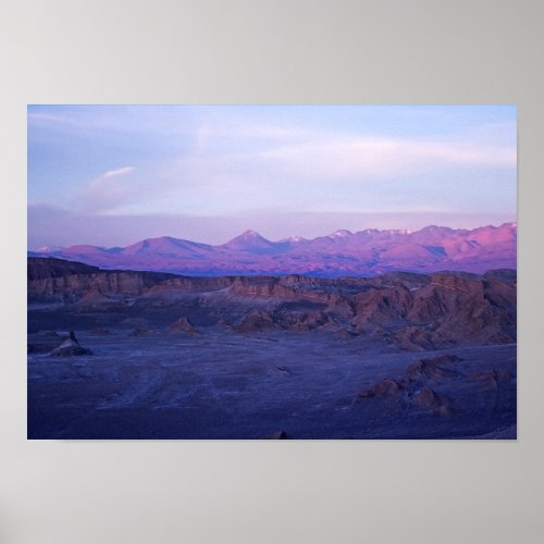 Sunset on Moon Valley _ Chile Poster