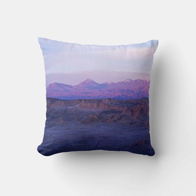 Sunset on Moon Valley - Chile Throw Pillow (Front)