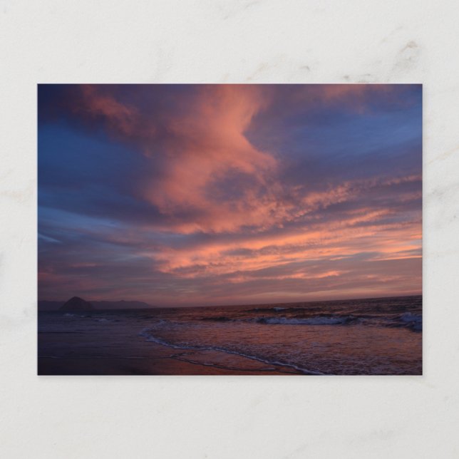 Sunset on Morro Strand Postcard (Front)