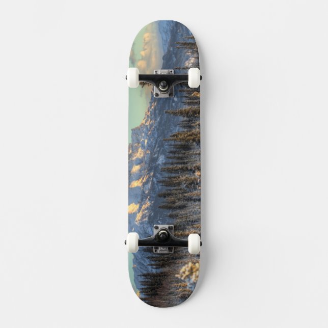Sunset on Mount Fellows Skateboard Deck (Front)