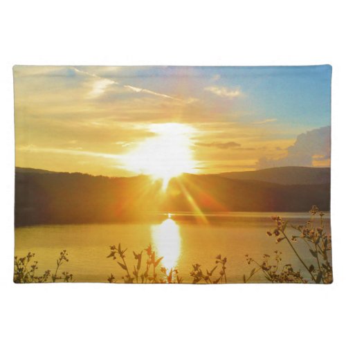 Sunset on mountain Lake Arrowhead Placemat