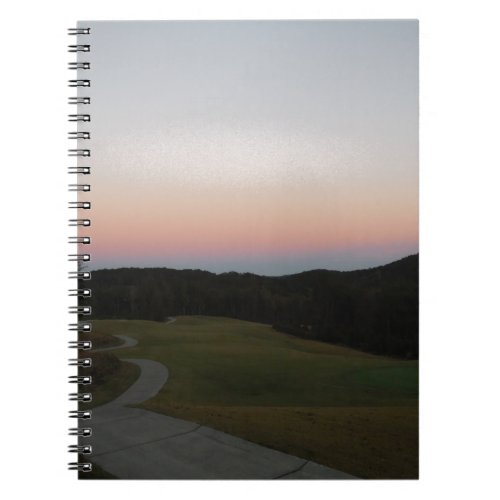 Sunset on Mountains Lake Arrowhead Golf Course Notebook