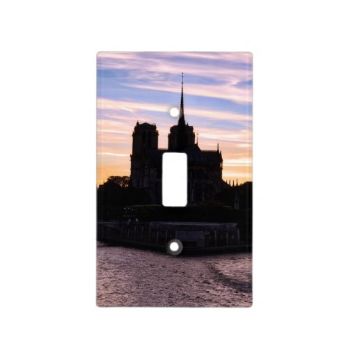 Sunset on Notre Dame de Paris _ Paris France Light Switch Cover