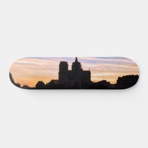 Sunset on Notre Dame de Paris - Paris, France Skateboard