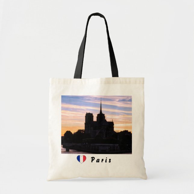 Sunset on Notre Dame de Paris - Paris, France Tote Bag (Front)