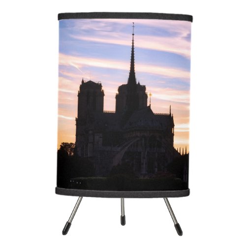 Sunset on Notre Dame de Paris _ Paris France Tripod Lamp