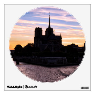 Sunset on Notre Dame de Paris - Paris, France  Wall Decal