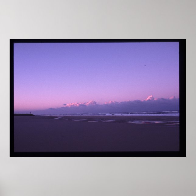 sunset on ocean poster (Front)