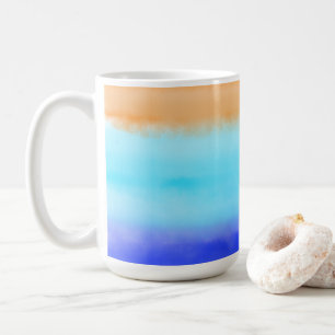Sunset on ocean watercolor Abstract art Ombre Coffee Mug