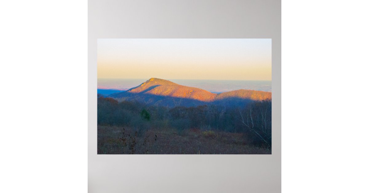Sunset on Old Rag Mountain, Shenandoah NP, VA Poster | Zazzle
