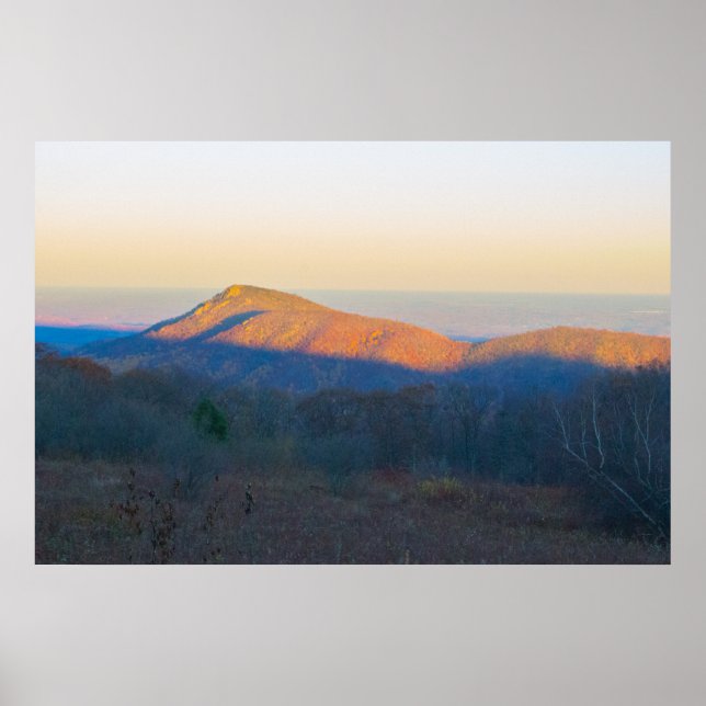 Sunset on Old Rag Mountain, Shenandoah NP, VA Poster (Front)