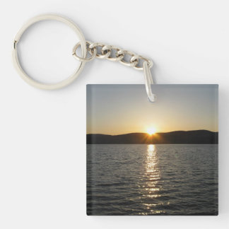 Sunset on Onota Lake: Horizontal Keychain