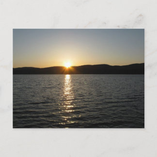 Sunset on Onota Lake: Horizontal Postcard