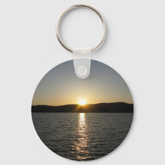 Sunset on Onota Lake: Vertical Keychain