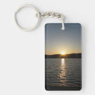 Sunset on Onota Lake: Vertical Keychain