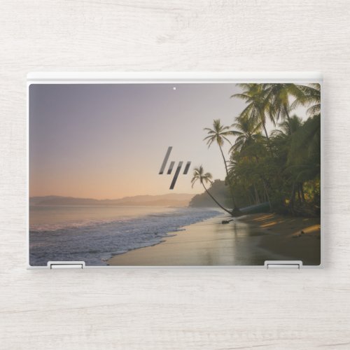 Sunset on Palm Fringed Beach  Costa Rica HP Laptop Skin