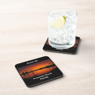 Sunset on Pensacola Beach Beverage Coaster