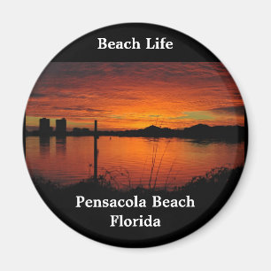 Sunset on Pensacola Beach Magnet