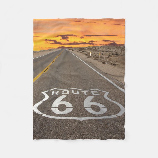 Sunset on Route 66 Fleece (Front)