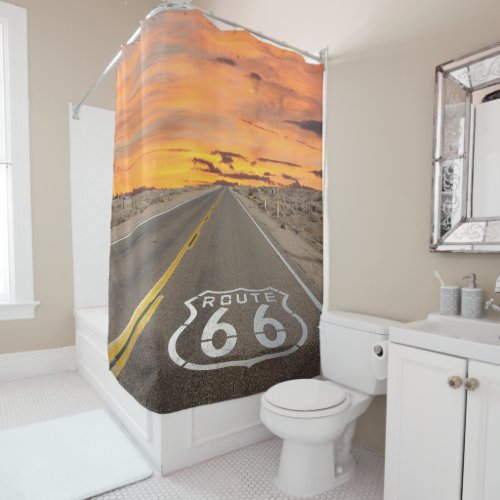 Sunset on Route 66 Shower Curtain