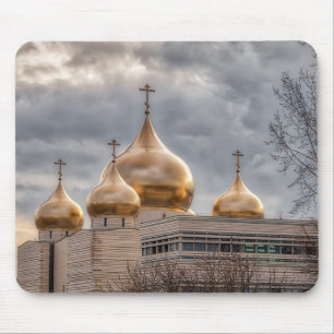 Sunset on Russian Orthodox Cathedral in Paris Mouse Pad