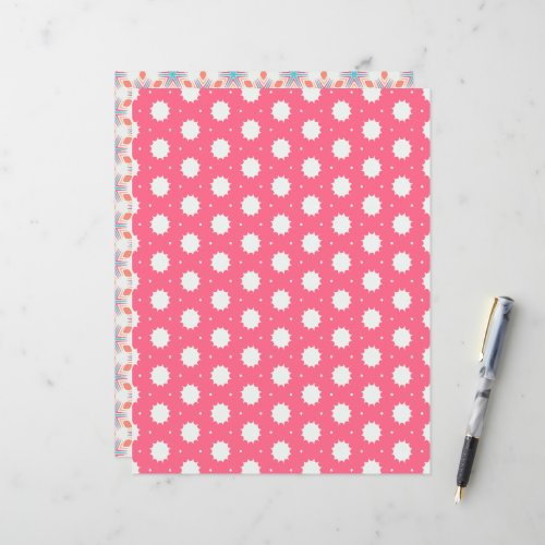 Sunset on Sea Geometric Patterns Scrapbook Paper