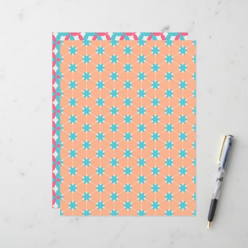 Sunset on Sea Geometric Patterns Scrapbook Paper