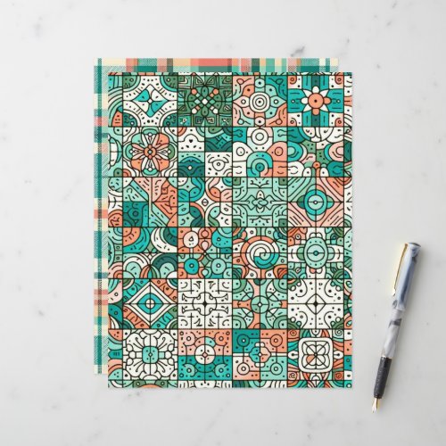 Sunset on Sea Patterned Scrapbook Paper