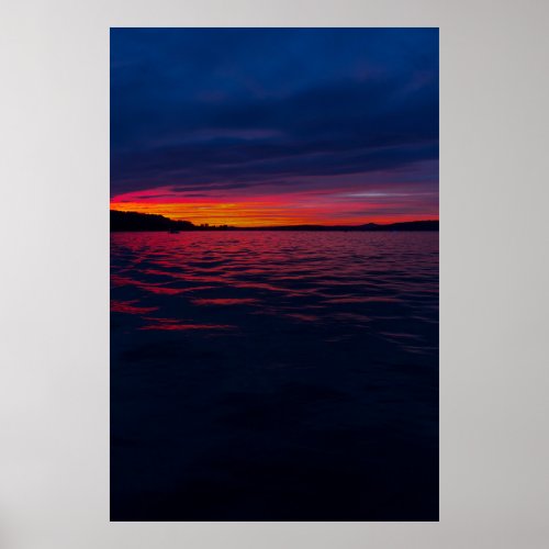 Sunset on Seneca Lake Ohio Poster
