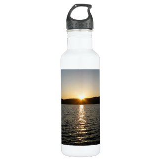 Sunset on Serene Water Stainless Steel Water Bottle