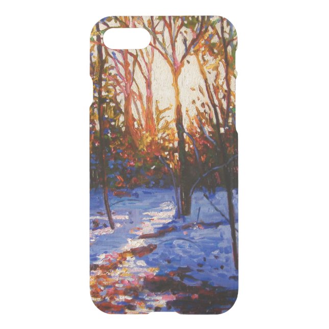 Sunset on snow 2010 uncommon iPhone case (Back)