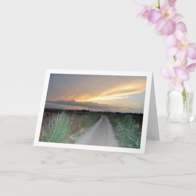 Sunset on Spanish Road Card (Orchid)