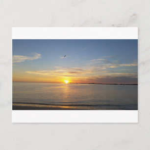 Sunset on Thanksgiving. Holiday Postcard