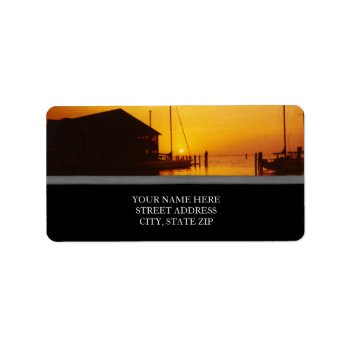 Sunset On The Bay Address Labels by lifethroughalens at Zazzle
