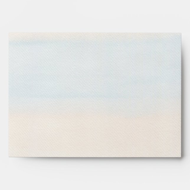 sunset on the beach destination wedding coral  envelope (Front)