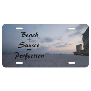 Sunset on the Beach License Plate