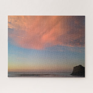 Sunset on the beach of Biarritz Jigsaw Puzzle