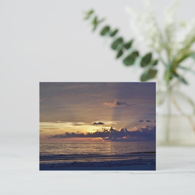 Sunset on the Beach Thank You Card (Standing Front)