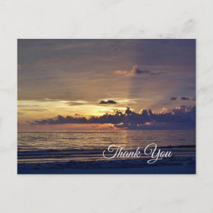 Sunset on the Beach Thank You Card