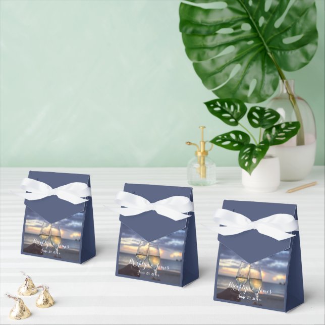Sunset On The Beach Wedding Favor Boxes (Multiple)