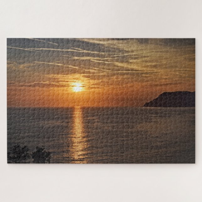 Sunset on the Cinque Terre, Italy - 20x30 -1014 pc Jigsaw Puzzle (Horizontal)