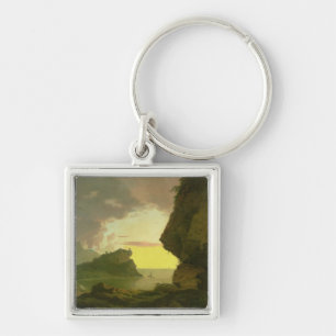 Sunset on the Coast near Naples, c.1785-90 Keychain
