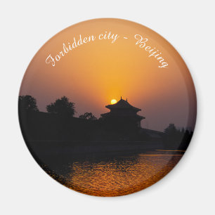 Sunset on the Forbidden city - Beijing, China Magnet
