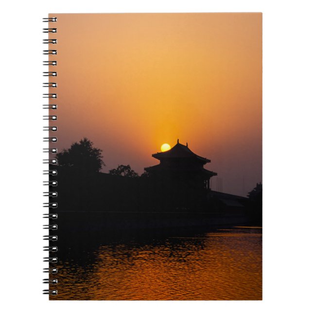 Sunset on the Forbidden city - Beijing, China Notebook (Front)