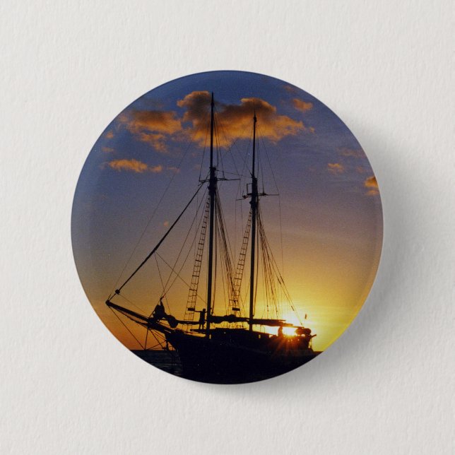 Sunset on the Great Barrier Reef Button (Front)