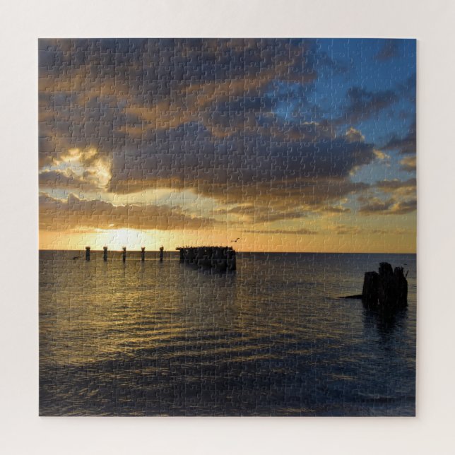 Sunset on the Gulf Coast - 20x20 - 676 pcs Jigsaw Puzzle (Vertical)