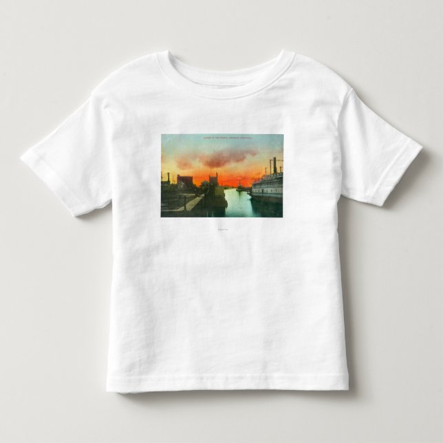 Sunset on the Harbor ViewStockton, CA Toddler T-shirt (Front)